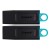 Kingston 64GB USB3.2 Gen 1 DataTraveler Exodia (Black + Teal) - 2 Pieces