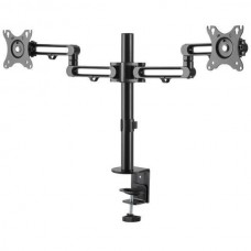 Startech Desk Mount Dual Monitor Arm, Desk Clamp VESA Compatible Monitor Mount for up to 32 inch Displays, Ergonomic Articulating Monitor Arm, Height Adjustable/Tilt/Swivel/Rotating - Double Monitor Arm (ARMDUAL3) - Kit de montagem - braço ajustável