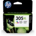 Tinta Original Hp 305 Xl Alta Capacidad Tricolor 3ym63ae