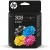 HP 308 - Pack de 2 - preto, amarelo, azul cyan, magenta - original - caixa - tinteiro - para P/N: 714L9B#686