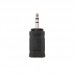 Adaptador de Áudio Nanocable, Jack 2.5mm-H para Jack 3.5mm-M, Preto Adaptador de Áudio Nanocable, Jack 2.5mm-H para Jack 3.5mm-M, Preto