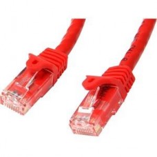 StarTech.com 1m CAT6 Ethernet Cable, 10 Gigabit Snagless RJ45 650MHz 100W PoE Patch Cord, CAT 6 10GbE UTP Network Cable w/Strain Relief, Red, Fluke Tested/Wiring is UL Certified/TIA - Category 6 - 24AWG (N6PATC1MRD) - Cabo patch - RJ-45 (M) para RJ-4