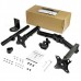 Startech Desk Mount Dual Monitor Arm, Desk Clamp VESA Compatible Monitor Mount for up to 32 inch Displays, Ergonomic Articulating Monitor Arm, Height Adjustable/Tilt/Swivel/Rotating - Double Monitor Arm (ARMDUAL3) - Kit de montagem - braço ajustável
