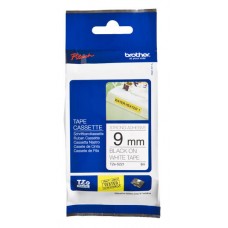 Brother Fita Laminada de 9mm, comprimento 8m - Branco/Preto (super-adesiva) para P-Touch