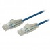 StarTech.com 50cm Slim LSZH CAT6 Ethernet Cable, 10 Gigabit Snagless RJ45 100W PoE Patch Cord, CAT 6 10GbE UTP Network Cable w/Strain Relief, Blue, Fluke Tested/ETL, Low Smoke Zero Halogen - Category 6 - 28AWG (N6PAT50CMBLS) - Cabo patch - RJ-45 (M)