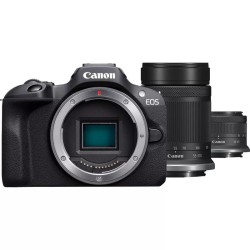 Camara Canon Eos R100 + Rf-S 18-45mm F4.5-6.3 Is Stm + Rf-S 55-200mm F5-7.1 Is Stm Kit Milc 24,1 Mp Cmos 6000 X 4000 Pixeles Neg