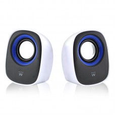 Ewent Colunas 2.0 5w Rms Volume Control Usb Powered White/Black
