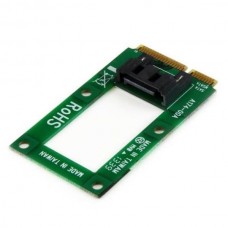 StarTech.com mSATA to SATA HDD / SSD Adapter - Mini SATA to SATA Converter Card - mSATA to SATA 2.5/3.5 Hard Drive Adapter Converter Card (MSAT2SAT3) - Controlador de memória - 1 Canal - mSATA - SATA 6Gb/s