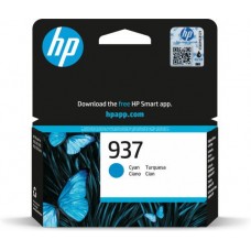 Cartucho de Tinta HP 937 Cian, Original, 800 Páginas