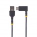 StarTech.com 6ft (2m) USB A to C Charging Cable Right Angle, Heavy Duty Fast Charge USB-C Cable, USB 2.0 A to Type-C, Durable and Rugged Aramid Fiber, 3A, S20/iPad/Pixel - High Quality USB Charging Cord (R2ACR-2M-USB-CABLE) - Cabo USB - USB (M) reto