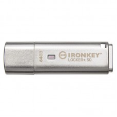 Kingston IronKey Locker+ 50 - Drive flash USB - encriptado - 64 GB - USB 3.2 Gen 1