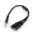 Headset adapter with headphone/mic plugs