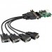 StarTech.com 4-port PCI Express RS232 Serial Adapter Card, PCIe RS232 Serial Host Controller Card, PCIe to Serial DB9, 16950 UART, Low Profile Desktop Expansion Card, Windows, macOS, Linux - PEX4S953LP