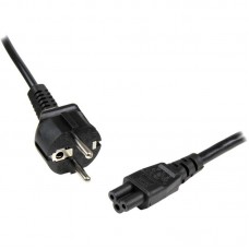 StarTech.com 2m (6ft) Laptop Power Cord, EU Schuko to C5, 2.5A 250V, 18AWG, Notebook / Laptop Replacement AC Cord, Printer/Power Brick Cord, Schuko CEE 7/7 to Clover Leaf IEC 60320 C5 - Laptop Charger Cable - Cabo de alimentação - IEC 60320 C5 para p