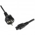StarTech.com 2m (6ft) Laptop Power Cord, EU Schuko to C5, 2.5A 250V, 18AWG, Notebook / Laptop Replacement AC Cord, Printer/Power Brick Cord, Schuko CEE 7/7 to Clover Leaf IEC 60320 C5 - Laptop Charger Cable - Cabo de alimentação - IEC 60320 C5 para p