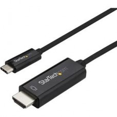 StarTech.com 3ft (1m) USB C to HDMI Cable, 4K 60Hz USB Type C to HDMI 2.0 Video Adapter Cable, Thunderbolt 3 Compatible, Laptop to HDMI Monitor/Display, DP 1.2 Alt Mode HBR2 Cable, Black - 4K USB-C Video Cable (CDP2HD1MBNL) - Cabo adaptador - 24 pin