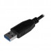 Portable 4 Port Mini USB 3.0 Hub - Black