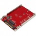 StarTech.com Adaptador anfitrião de disco M.2 para U.2 (SFF-8639) para SSDs M.2 NVMe PCIe - Adaptador de interface - M.2 - M.2 Card - U.2 - vermelho StarTech.com Adaptador anfitrião de disco M.2 para U.2 (SFF-8639) para SSDs M.2 NVMe PCIe - Adaptador de interface - M.2 - M.2 Card - U.2 - vermelho