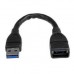 StarTech.com 6in Short USB 3.0 Extension Adapter Cable (USB-A Male to USB-A Female) - USB 3.1 Gen 1 (5Gbps) Port Saver Cable - Black (USB3EXT6INBK) - Cabo de extensão USB - USB Tipo A (F) para USB Tipo A (M) - USB 3.0 - 15.2 cm - moldado - preto - pa StarTech.com 6in Short USB 3.0 Extension Adapter Cable (USB-A Male to USB-A Female) - USB 3.1 Gen 1 (5Gbps) Port Saver Cable - Black (USB3EXT6INBK) - Cabo de extensão USB - USB Tipo A (F) para USB Tipo A (M) - USB 3.0 - 15.2 cm - moldado - preto - pa