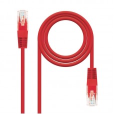Cabo Rede Nanocable Cat.6 UTP RJ45 - 1m - Vermelho