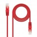 Cabo Rede Nanocable Cat.6 UTP RJ45 - 1m - Vermelho