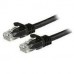 StarTech.com 5m CAT6 Ethernet Cable, 10 Gigabit Snagless RJ45 650MHz 100W PoE Patch Cord, CAT 6 10GbE UTP Network Cable w/Strain Relief, Black, Fluke Tested/Wiring is UL Certified/TIA - Category 6 - 24AWG (N6PATC5MBK) - Cabo patch - RJ-45 (M) para RJ
