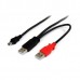 StarTech.com 6 ft USB Y Cable for External Hard Drive - USB A to mini B - USB cable - USB (M) to mini-USB Type B (M) - USB 2.0 - 6 ft - black - USB2HABMY6 - Cabo USB - USB (M) para mini USB Tipo B (M) - USB 2.0 - 1.8 m - preto - para P/N: SAT1810U2, StarTech.com 6 ft USB Y Cable for External Hard Drive - USB A to mini B - USB cable - USB (M) to mini-USB Type B (M) - USB 2.0 - 6 ft - black - USB2HABMY6 - Cabo USB - USB (M) para mini USB Tipo B (M) - USB 2.0 - 1.8 m - preto - para P/N: SAT1810U2,