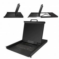 Acessório para Servidor Startech RKCONS1908K - Aço, Preto, 43x483x643mm