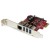 StarTech.com 3 Port PCI Express USB 3.0 Card + Gigabit Ethernet - Fits Standard & Low-Profile PCs - UASP Supported - Optional SATA Power (PEXUSB3S3GE) - Adaptador de rede / USB - PCIe 2.0 baixo perfil - USB 3.0 x 3 + 1000Base-T x 1
