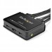 StarTech.com 2 Port HDMI KVM Switch, 4K 60Hz, Compact Dual Port UHD/Ultra HD USB Desktop KVM Switch with Integrated 4ft Cables & Audio, Bus Powered & Remote Switching, MacBook ThinkPad - SV211HDUA4K