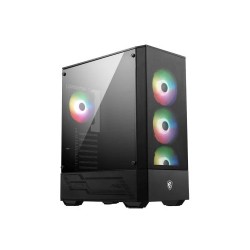 Caixa de Computador MSI MAG FORGE 112R Midi Tower Preta e Transparente