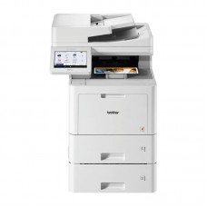 Brother MFC-L9670CDNTZ - Impressora multifunções profissional laser cores de alto rendimento em todas as funções, grande qualidade de impressão, toner XL incluído e baixo custo total de propriedade, Impressora, Copiadora, Scanner, Fax, Visor tátil 17