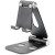 StarTech.com Phone and Tablet Stand, Foldable Universal Mobile Device Holder for Smartphones & Tablets, Adjustable Multi-Angle Viewing Ergonomic Cell Phone Stand for Desk, Portable, Black - Foldable Phone Holder (USPTLSTNDB) - Apoio de desktop para t