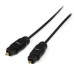 StarTech.com 15 ft Thin Toslink Digital Optical SPDIF Audio Cable - 15ft / 15 Feet Optical Audio Cable (THINTOS15) - Cabo de áudio digital (óptico) - SPDIF - TOSLINK macho para TOSLINK macho - 4.6 m - fibra óptica - preto - para P/N: FPCEILPTBLP, FPW