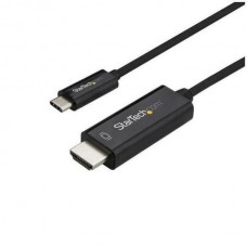 StarTech.com 6ft (2m) USB C to HDMI Cable, 4K 60Hz USB Type C to HDMI 2.0 Video Adapter Cable, Thunderbolt 3 Compatible, Laptop to HDMI Monitor/Display, DP 1.2 Alt Mode HBR2 Cable, Black - 4K USB-C Video Cable (CDP2HD2MBNL) - Cabo adaptador - 24 pin
