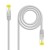 Cabo de Rede Nanocable RJ45 Cat.6A SFTP - Cinza, 25cm