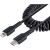 Cabo StarTech USB-C para Lightning, 50cm, Preto, Enrolado, MFi