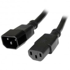 StarTech.com 1m (3ft) Power Extension Cord, C14 to C13, 10A 125V, 18AWG, Black Computer Power Cord Extension, Power Supply Extension Cable, IEC-320-C14 to IEC-320-C13 AC Power Cable - PXT1001M
