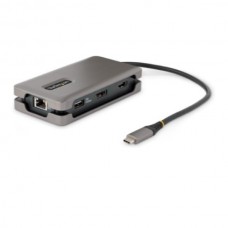 StarTech.com USB-C Multiport Adapter, 4K 60Hz HDMI/DP Video, 3-Port USB Hub, 100W Power Delivery Pass-Through, GbE, USB Type-C Travel Dock w/ Charging, 1ft/30cm Wrap-Around Cable - DKT31CDHPD3
