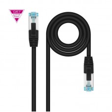 Cabo Nanocable Cat.7, Preto, 50cm, AWG26, LSZH, SFTP, PIMF Cabo Nanocable Cat.7, Preto, 50cm, AWG26, LSZH, SFTP, PIMF