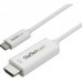 StarTech.com 3ft (1m) USB C to HDMI Cable, 4K 60Hz USB Type C to HDMI 2.0 Video Adapter Cable, Thunderbolt 3 Compatible, Laptop to HDMI Monitor/Display, DP 1.2 Alt Mode HBR2 Cable, White - 4K USB-C Video Cable (CDP2HD1MWNL) - Cabo adaptador - 24 pin