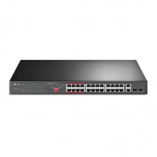 TP-LINK 26-Port 10/100Mbps PoE+ Switch 24 10/100Mbps PoE+ Ports 2 Gigabit RJ45 Ports 2 Combo SFP Slots 802.3at/af 250W PoE TP-LINK 26-Port 10/100Mbps PoE+ Switch 24 10/100Mbps PoE+ Ports 2 Gigabit RJ45 Ports 2 Combo SFP Slots 802.3at/af 250W PoE