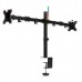 Kensington SmartFit Ergo Dual Extended Monitor Arm - Kit de montagem - braço ajustável - para 2 monitores - metal - preto - tamanho de tela: até 32'' - Computador de mesa, abraçadeira C, anel isolante, montável na secretária