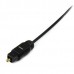 StarTech.com 15 ft Thin Toslink Digital Optical SPDIF Audio Cable - 15ft / 15 Feet Optical Audio Cable (THINTOS15) - Cabo de áudio digital (óptico) - SPDIF - TOSLINK macho para TOSLINK macho - 4.6 m - fibra óptica - preto - para P/N: FPCEILPTBLP, FPW