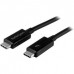 StarTech.com 1m (3.3ft) Thunderbolt 3 Cable, 20Gbps, 100W PD, 4K Video, Thunderbolt-Certified, Compatible w/ TB4/USB 3.2/DisplayPort - Cabo Thunderbolt - 24 pin USB-C (M) para 24 pin USB-C (M) - Thunderbolt 3 / USB / DisplayPort - 1 m - preto - para