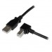 StarTech.com 2m USB 2.0 A to Right Angle B Cable Cord - 2 m USB Printer Cable - Right Angle USB B Cable - 1x USB A (M), 1x USB B (M) (USBAB2MR) - Cabo USB - USB Tipo B (M) para USB (M) - USB 2.0 - 2 m - conector 90° - preto