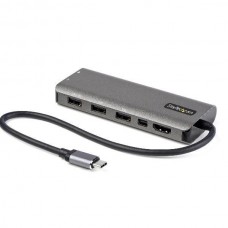 StarTech.com USB C Multiport Adapter, USB-C to HDMI or Mini DisplayPort 4K 60Hz, 100W Power Delivery Pass-Through, 4-Port 10Gbps USB Hub, USB Type-C Mini Dock, 12