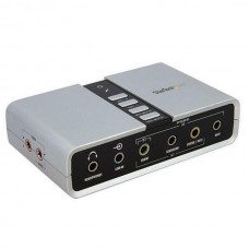 StarTech.com 7.1 USB Sound Card - External Sound Card for Laptop with SPDIF Digital Audio - Sound Card for PC - Silver (ICUSBAUDIO7D) - Placa de som - 48 kHz - 7.1 - USB 2.0 - para P/N: MU15MMS, MU6MMS StarTech.com 7.1 USB Sound Card - External Sound Card for Laptop with SPDIF Digital Audio - Sound Card for PC - Silver (ICUSBAUDIO7D) - Placa de som - 48 kHz - 7.1 - USB 2.0 - para P/N: MU15MMS, MU6MMS