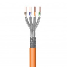 EWENT - Bobine de Instalação Cat 7 S/FTP AWG23/1 CU 50mt. CPR Eca Class SOLID, Jacket: LSZH Laranja