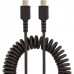 StarTech.com 20in (50cm) USB C Charging Cable, Coiled Heavy Duty Fast Charge & Sync USB-C Cable, High Quality USB 2.0 Type-C Cable, Rugged Aramid Fiber, TPE, 3A, S20, iPad, Pixel - Durable Male to Male USB, Black - Cabo USB - 24 pin USB-C (M) para 24